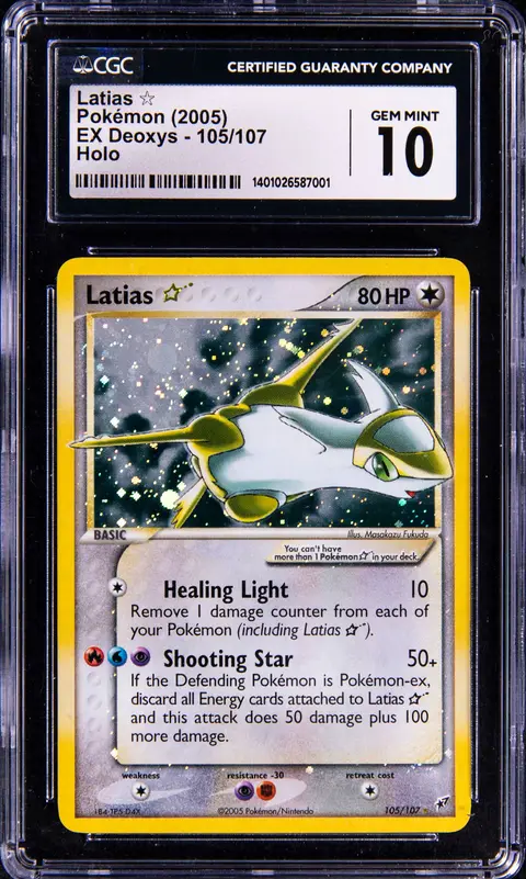 2005 Pokemon EX Deoxys Holo #105 Gold Star Latias - CGC GEM MINT 10