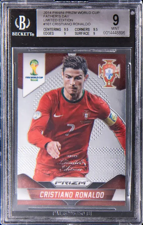 2014 Panini Prizm World Cup Father's Day Limited Edition #161 Cristiano Ronaldo (#2/7) - BGS MINT 9