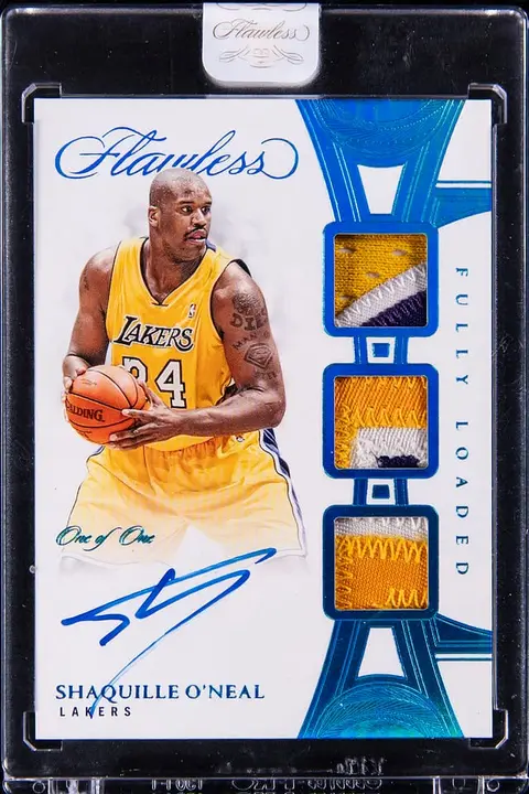 2024-25 Panini Flawless Fully Loaded #FUL-SON Shaquille O'Neal Signed Patch Card (#1/1) - Panini Encased