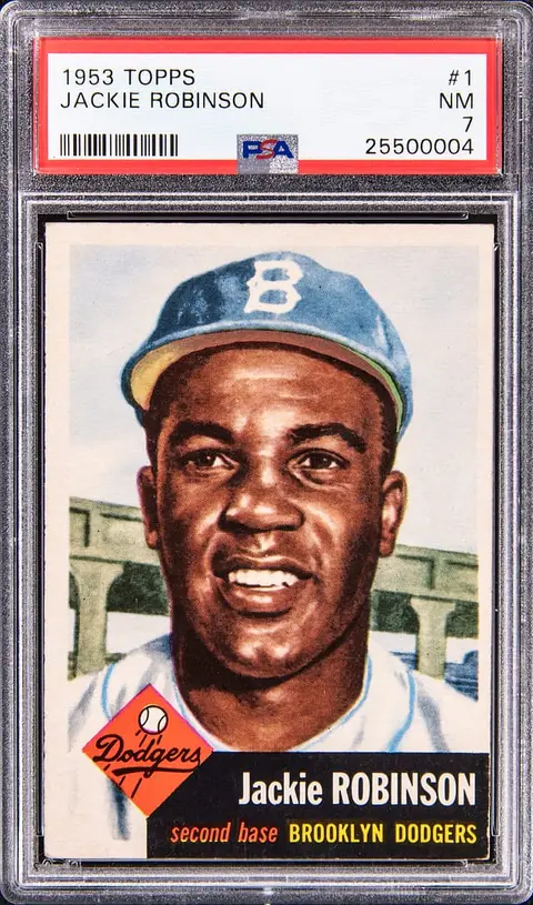 1953 Topps #1 Jackie Robinson - PSA NM 7