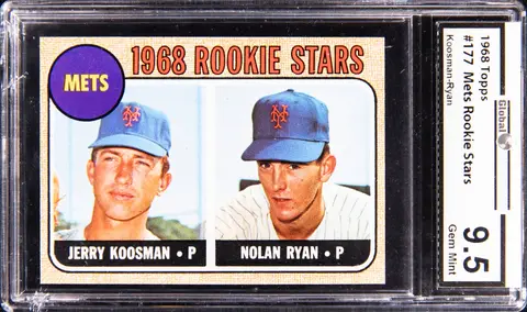 1968 Topps #177 Nolan Ryan Rookie Card - Global Authority Gem Mint 9.5
