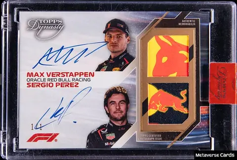 Max/Perez 2023 Dynasty F1 Dual Auto 1/1 Sells at Goldin