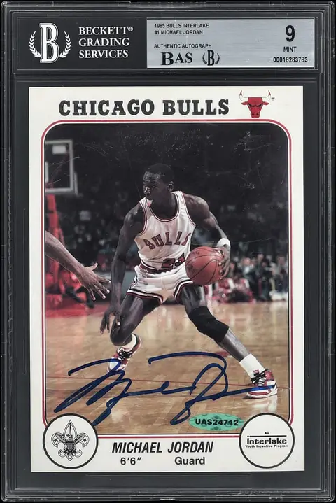 1985 Interlake Michael Jordan Auto BGS 9 Sells at Goldin