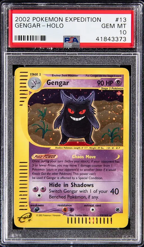 2002 Pokemon Expedition Holo #13 Gengar - PSA GEM MT 10