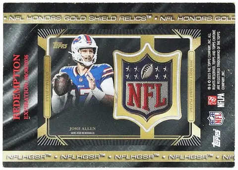 Josh Allen 2025 Topps NFL Honors Gold Shield Sale