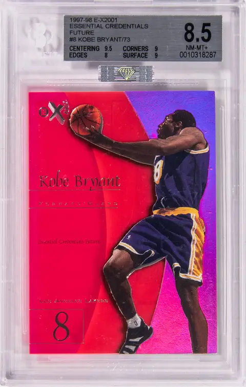 1997-98 SkyBox E-X2001 Essential Credentials Future #8 Kobe Bryant (#50/73) - BGS NM-MT+ 8.5 - MBA Silver Diamond Certified
