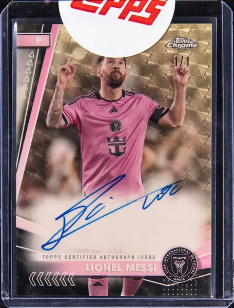 2024 Topps Chrome MLS Autographs SuperFractor #CA-LM Lionel Messi Signed Card (#1/1) - Topps Sealed