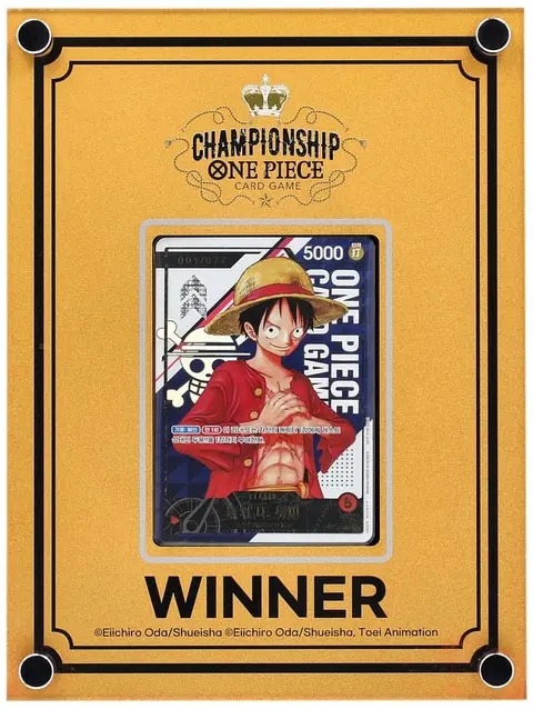 2024 One Piece Korean Serialized Top Prize #ST01-001 Monkey D. Luffy (#001/077) - In Original Display Box