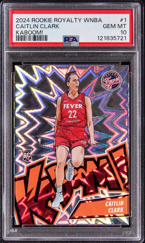 2024-25 Panini Instant Rookie Royalty WNBA Kaboom! #1 Caitlin Clark Rookie Card - PSA GEM MT 10
