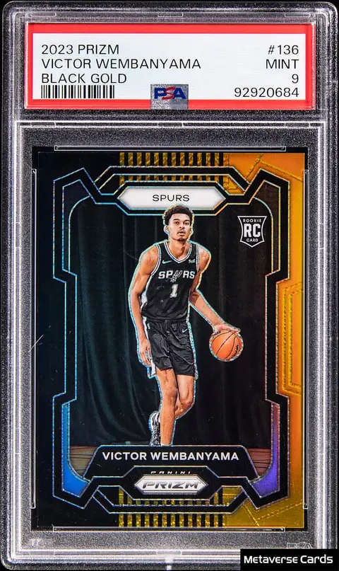 Wembanyama Prizm Black Gold /5 PSA 9 Sells for $324K