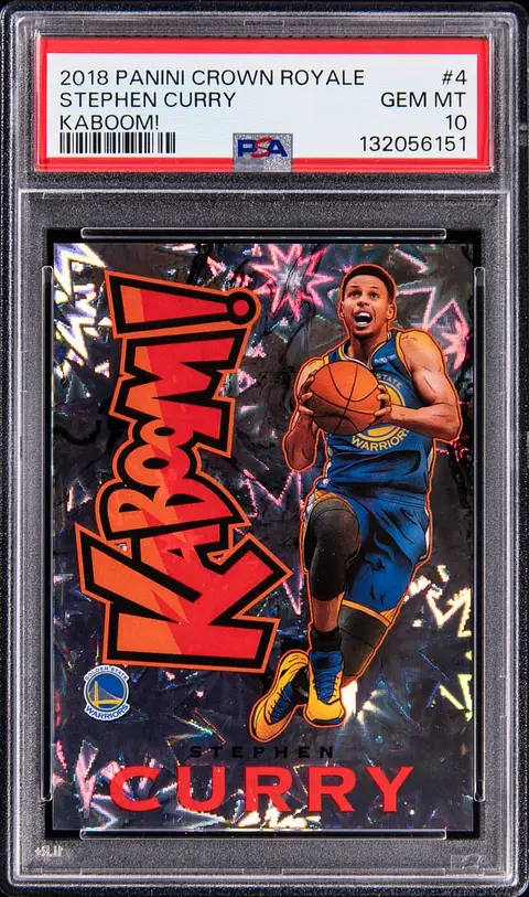 2018-19 Panini Crown Royale Kaboom! #4 Stephen Curry - PSA GEM MT 10