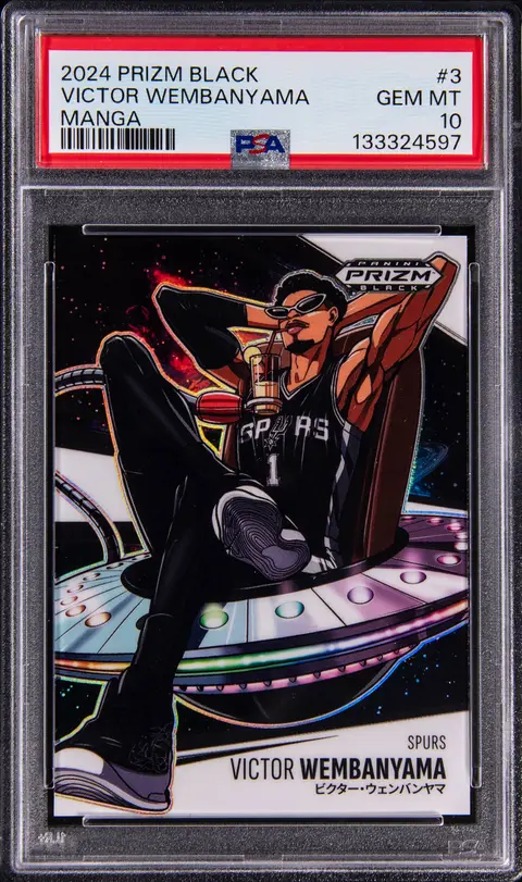 2024-25 Panini Prizm Black Manga #3 Victor Wembanyama - PSA GEM MT 10