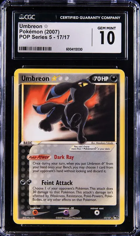 2007 Pokemon POP Series 5 Gold Star #17 Umbreon - CGC GEM MINT 10