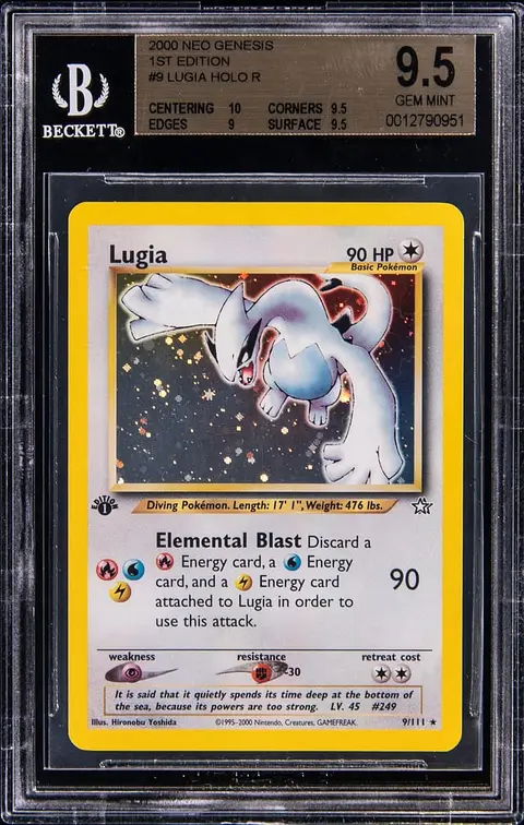 2000 Pokemon Neo Genesis 1st Edition Holo #9 Lugia - BGS GEM MINT 9.5