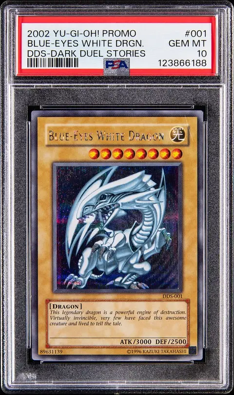 2002 Yu-Gi-Oh! Promo Dark Duel Stories #001 Blue-Eyes White Dragon - PSA GEM MT 10