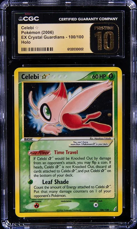 2006 Pokemon EX Crystal Guardians Gold Star Holo #100 Celebi - CGC PRISTINE 10
