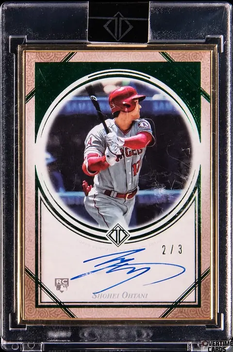 2018 Topps Transcendent Autographs Emerald #TA-SO27 Shohei Ohtani Signed Rookie Card (#2/3) - Topps Encased