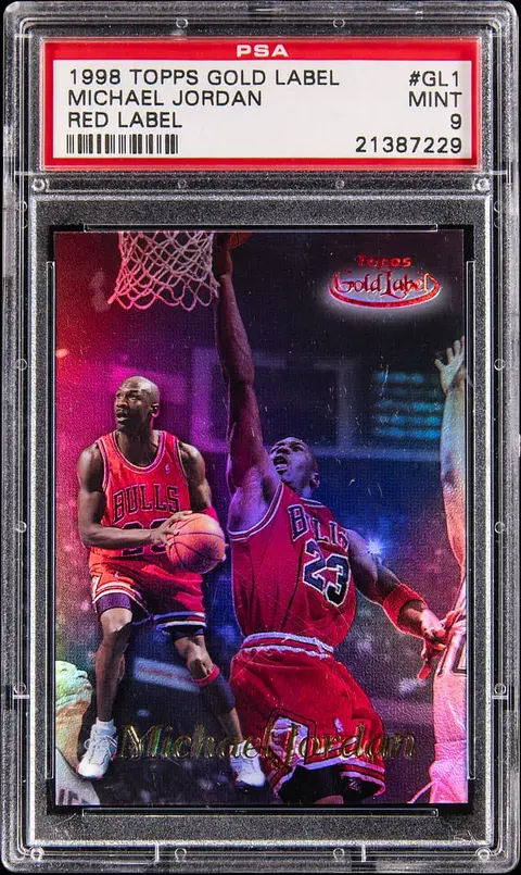 1998-99 Gold Label Red Label MJ /100 PSA 9 Sale