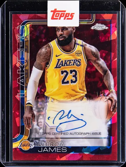 LeBron 2025-26 Sapphire Red Auto /5 Sells for $74K