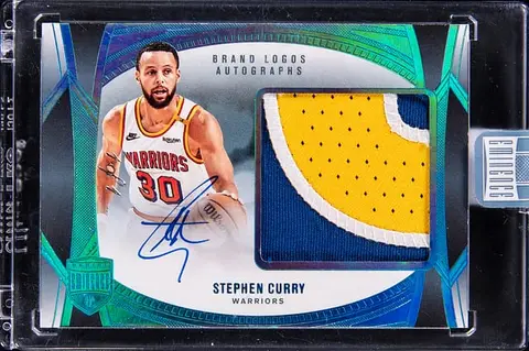 2024-25 Panini Eminence Brand Logo Autographs #EBL-CUR Stephen Curry Signed Patch Card (#1/1) - Panini Encased