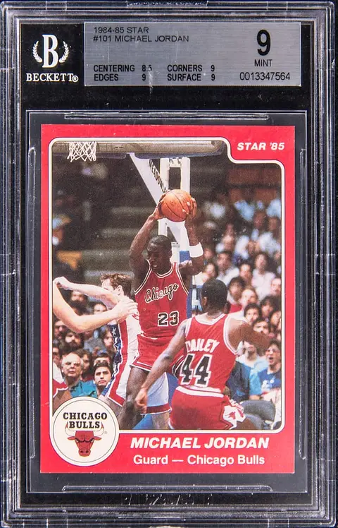 1984-85 Star #101 Michael Jordan Rookie Card - BGS MINT 9
