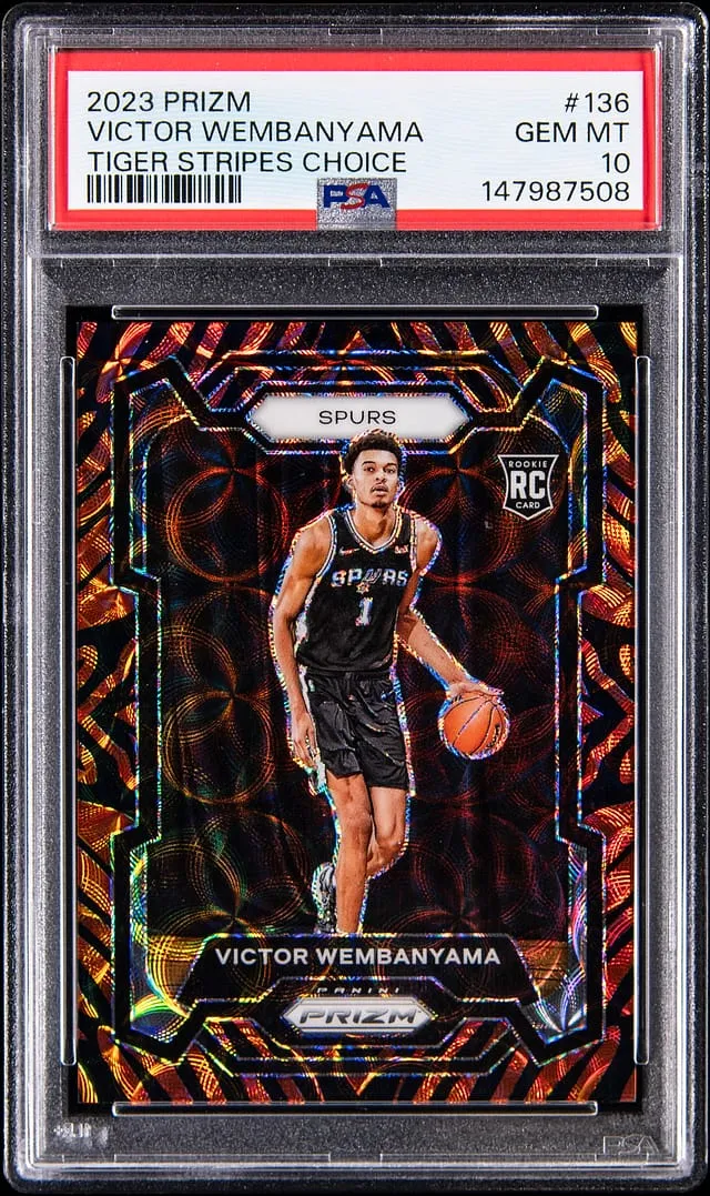 Wembanyama Prizm Tiger Stripes PSA 10 Sells for $47K