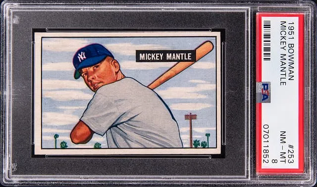 1951 Bowman Mickey Mantle PSA 8 sells for $341,600