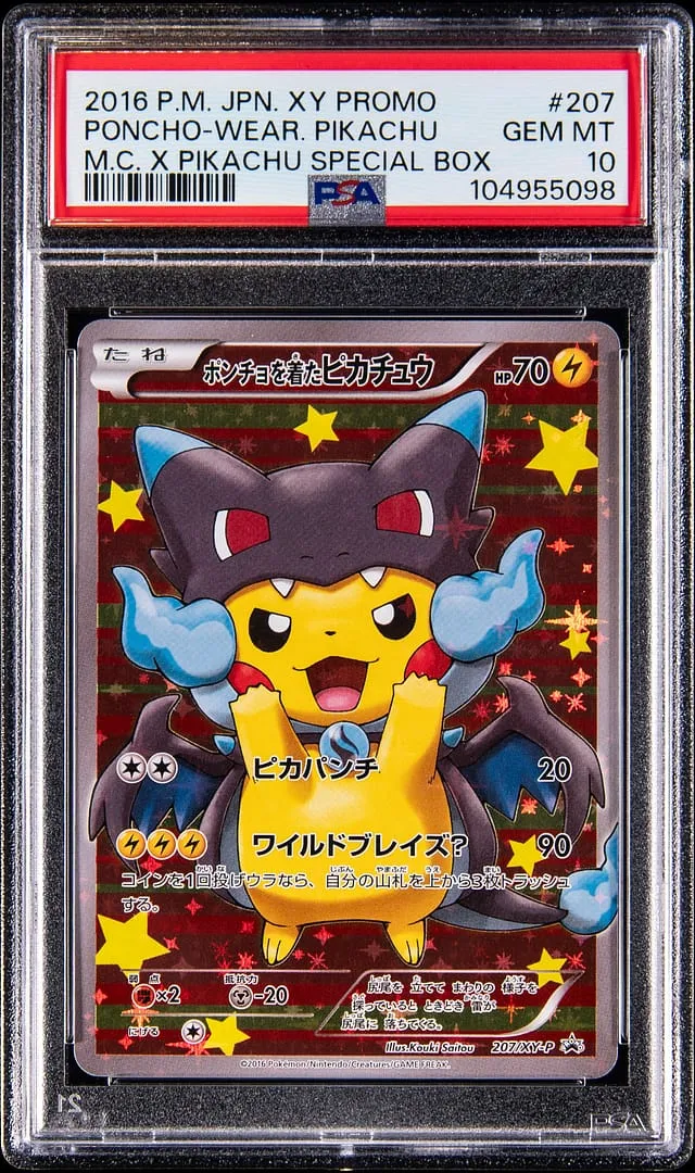 2016 Poncho Pikachu Charizard X PSA 10 Sells for $24k