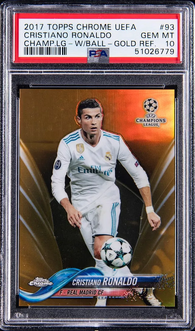 Ronaldo 2017-18 Gold Refractor PSA 10 sells for $21k