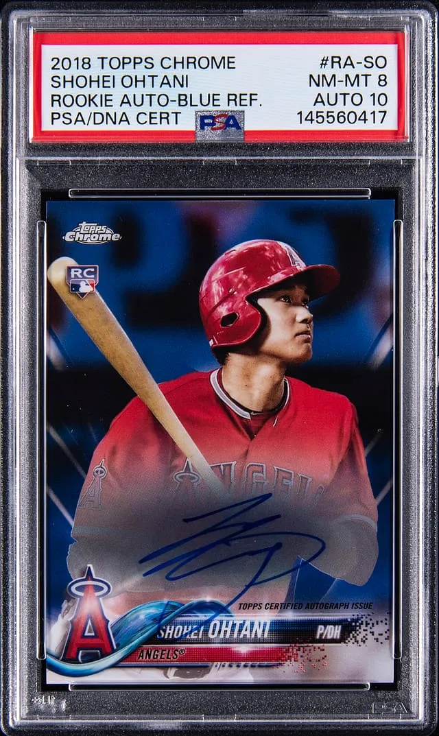 2018 Ohtani Topps Chrome Blue Auto /150 Sells for $32K