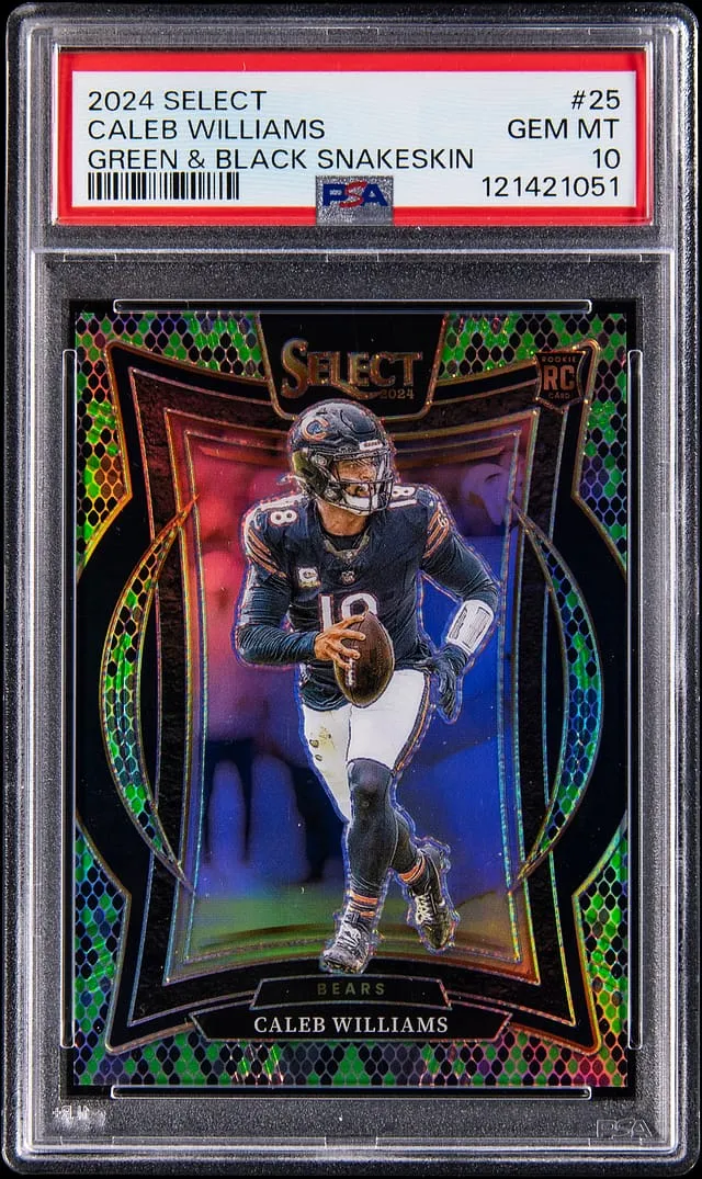 Caleb Williams 2024 Select Snakeskin PSA 10 sells