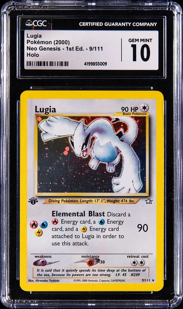 2000 Neo Genesis Lugia CGC 10 sells for $12,200