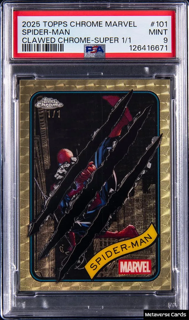 Spider-Man 2025 Chrome Marvel SuperFractor Sells Strong