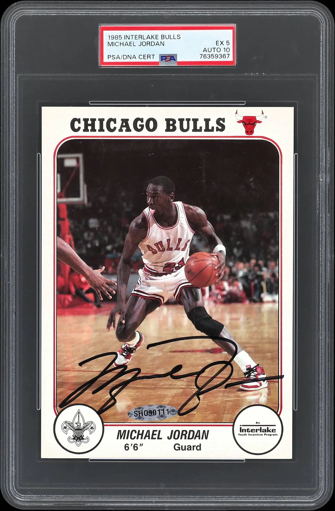 1985 Interlake Bulls Michael Jordan UDA Auto Sells