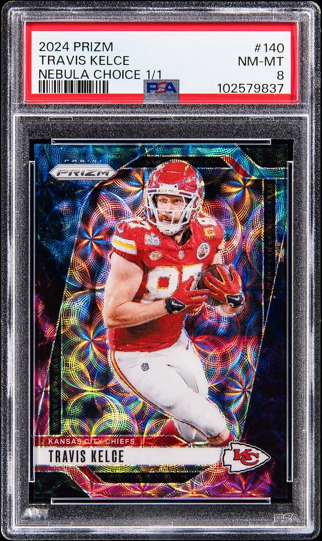 Travis Kelce 2024 Prizm Nebula 1/1 Goldin Sale