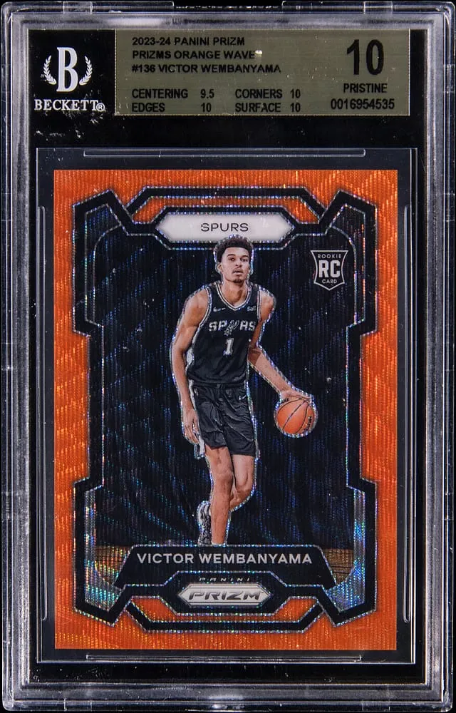 Victor Wembanyama Prizm Orange Wave /60 BGS 10 Sale