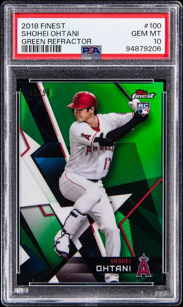 2018 Finest Green Ohtani PSA 10 sells for $14,640