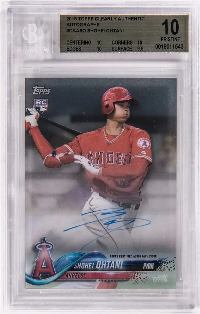 2018 Clearly Authentic Shohei Ohtani BGS 10 Sale