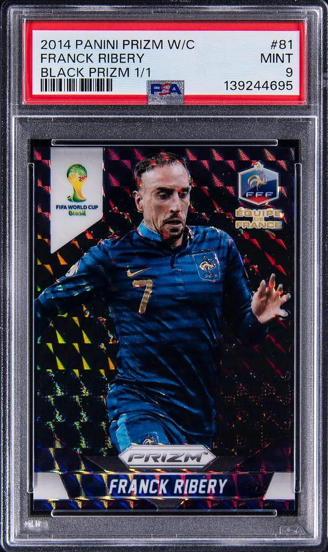 Franck Ribery 2014 Prizm Black 1/1 PSA 9 Sells Big