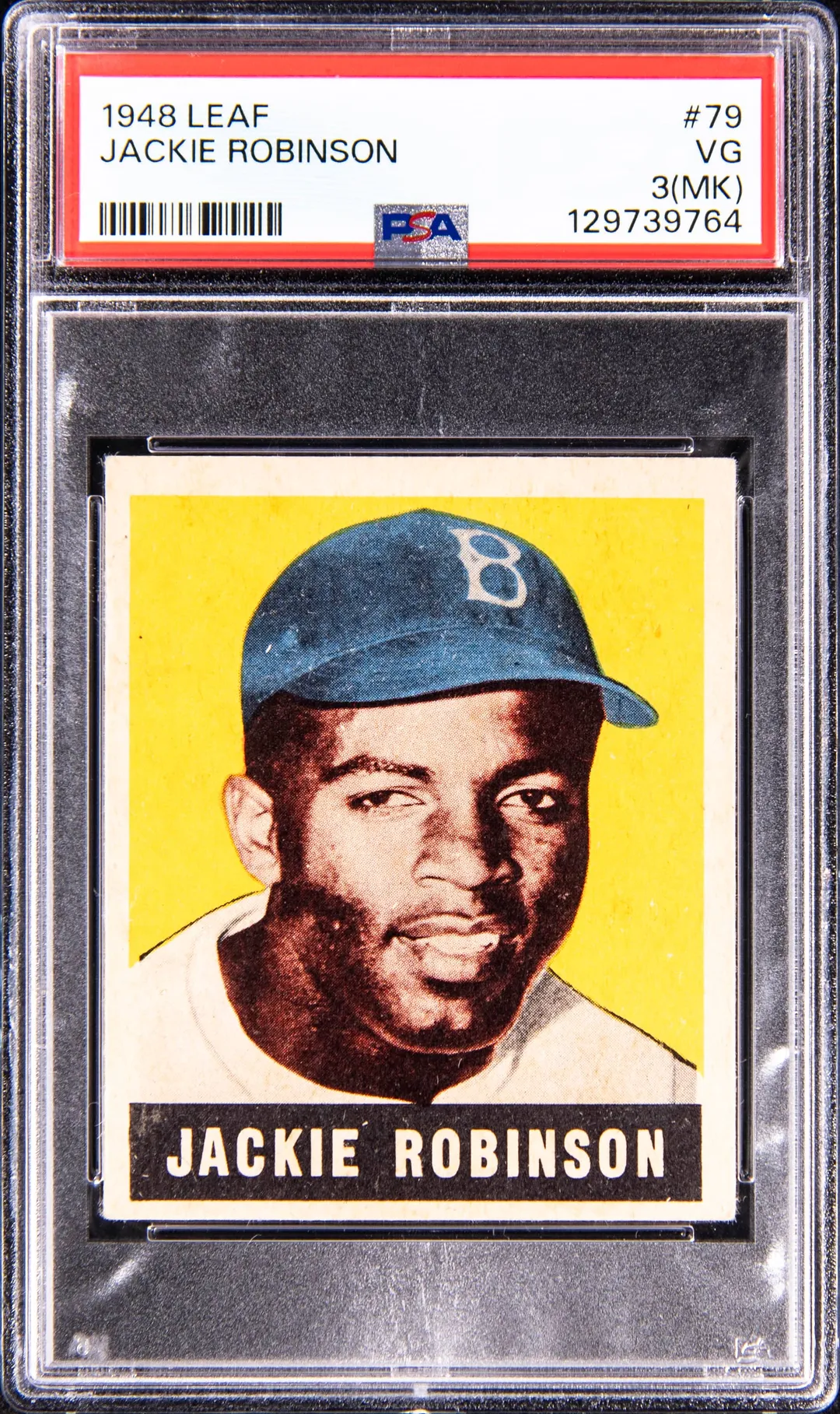 1948 Leaf Jackie Robinson PSA 3 (MK) sells for $14.6K