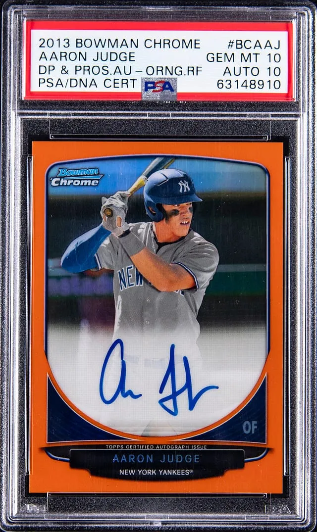 2013 Bowman Chrome Orange Aaron Judge Auto PSA 10