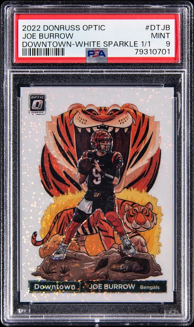 Joe Burrow 2022 Downtown White Sparkle 1/1 Sells
