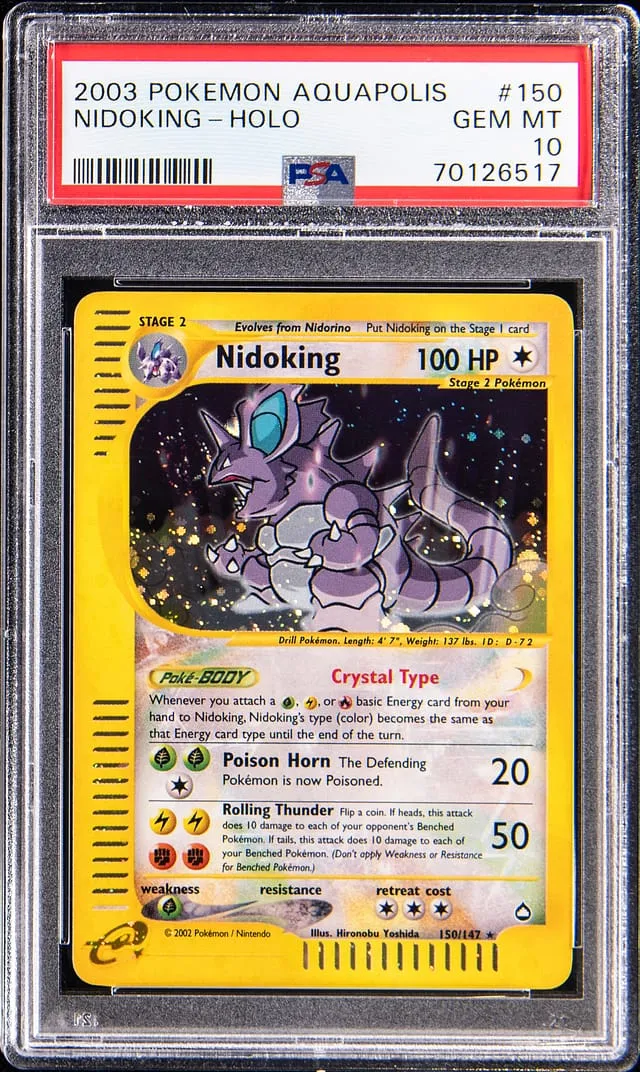 2003 Aquapolis Crystal Nidoking PSA 10 Sells for $18K