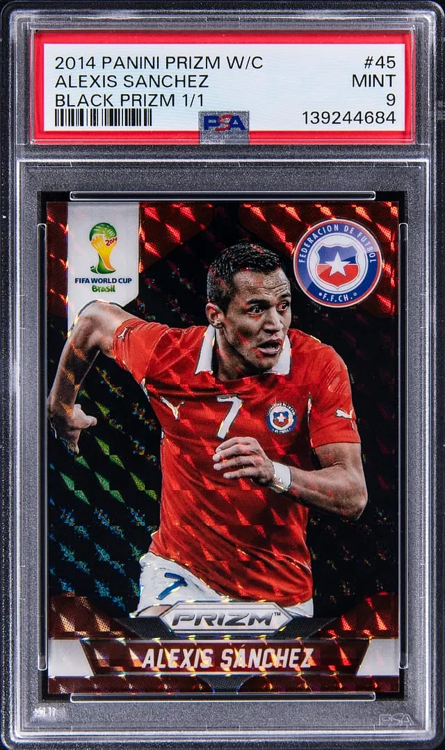 2014 Prizm WC Alexis Sanchez Black 1/1 PSA 9 Sale