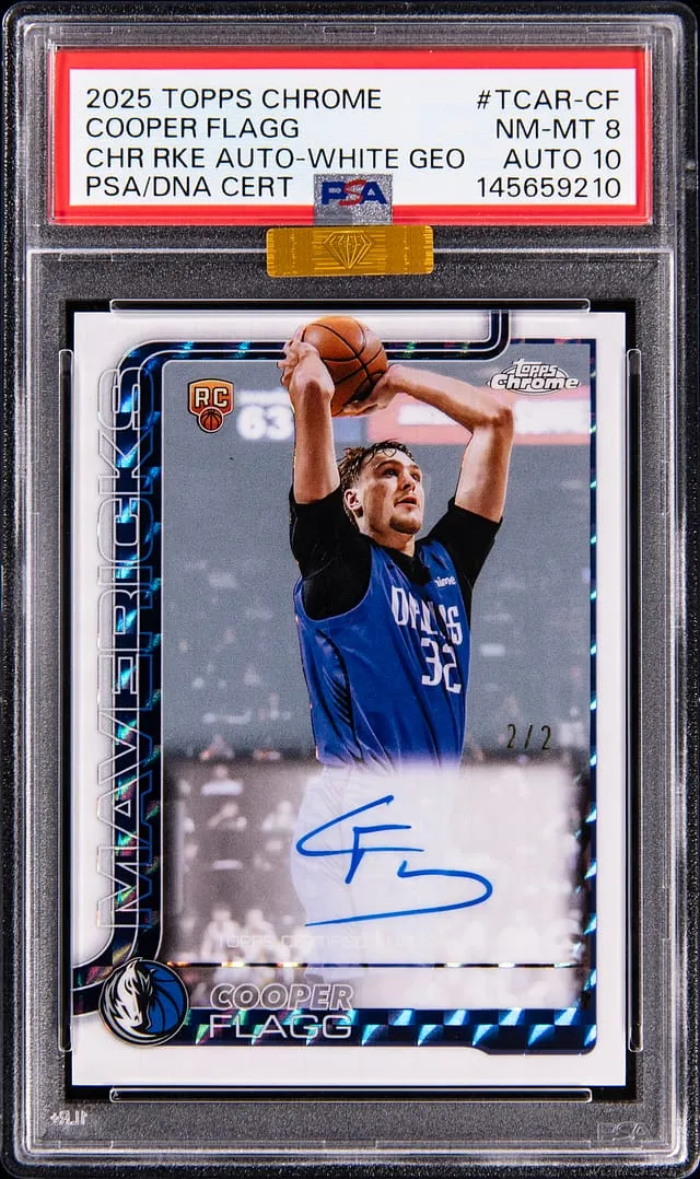 Cooper Flagg Topps Chrome Auto /2 Sells for $103,700
