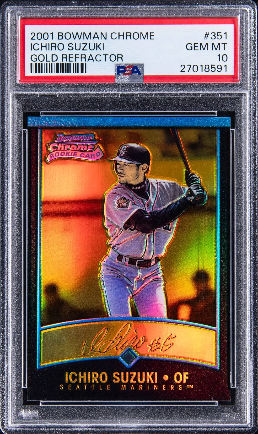Ichiro 2001 Bowman Chrome Gold /99 PSA 10 Sale
