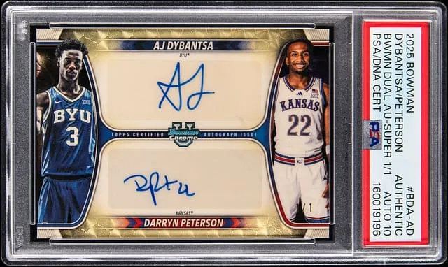 Dybantsa & Peterson 1/1 SuperFractor Sells for $18K