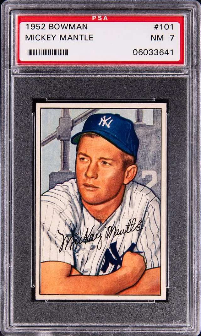 1952 Bowman Mickey Mantle PSA 7 sells for $18,300