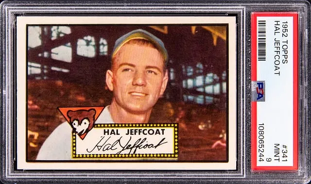 1952 Topps Hal Jeffcoat PSA 9 High Number Sells