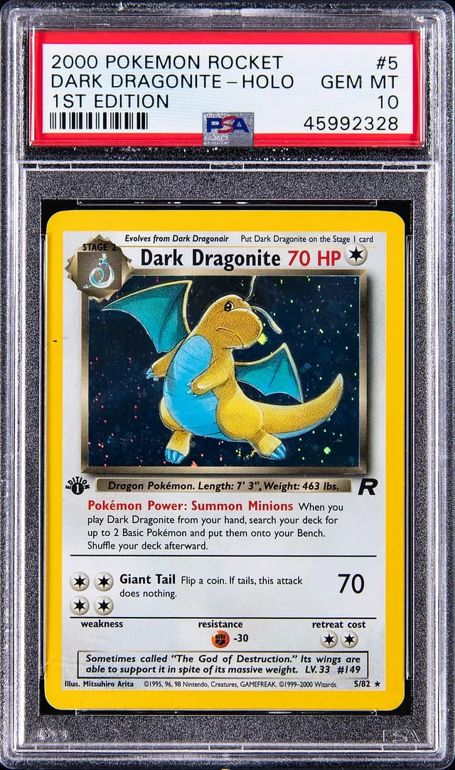 2000 Dark Dragonite PSA 10 Team Rocket Sale at Goldin